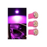 Balp 2 Adet Pembe Renk Mini Dipsiz T10 Led Park Ampulü 8 Ledli
