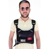 Balp Motorcu Göğüs Çantası Reflektörlü Su Geçirmez Kan Grubu 0rh+ - Siyah - Standart