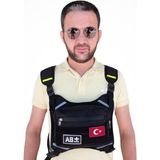 Balp Motorcu Göğüs Çantası Reflektörlü Su Geçirmez Kan Grubu Ab+