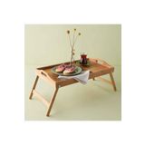 BALSA Bambu Katlanır Ayaklı Tepsi & Keyif Tepsisi & Sunum Tepsisi 50x31cm