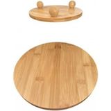 Balsa Bambu Top Ayaklı Servis Tepsisi 25CM - Kahverengi - Yok