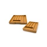 BALSA Büyük Boy 7 Bölmeli Açılır Ayarlanabilir Bambu Ahşap Çekmece Içi Kaşıklık Bulaşıklık