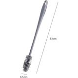 Balsa Gri Silikon Biberon Emzik Temizleme Fırçası 33 cm Dayanıklı Yapı ve Kolay Temizlik