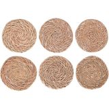 Balsa Hasır 6'lı Bardak Altlığı SGS10 - Bambu