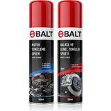 Balt Temizleyici Sprey 2X500ML Yüksek Temizleme Gücü ile Motor ve Fren Balata Temizliği