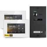 Balter Evo-Hd Görüntülü Kapı İnterkomu, Görüntülü Kapı Zili, 1 Aile Evi Zili, 2X 7 İnç Hd Monitör, Full Hd Kamera, 2 Kablolu Veri Yolu, 175° Geniş Açılı Kameralı İnterkom, Siyah