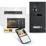 Balter Evo-Hd Görüntülü Kapı İnterkomu, Görüntülü Kapı Zili, Akıllı Telefon Uygulaması, 1 Aile Evi Zili, 2X 7 İnç Hd Monitör, Full Hd Kamera, 2 Kablolu Veri Yolu, 175° Geniş Açılı İnterkom, Siyah