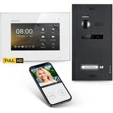 Balter Evo-Hd Görüntülü Kapı İnterkomu, Görüntülü Kapı Zili, Akıllı Telefon Uygulaması, 1 Aile Evi Zili, 7 İnç Hd Monitörler, Full Hd Kamera, 2 Kablolu Veri Yolu, 175° Geniş Açılı İnterkom, Siyah