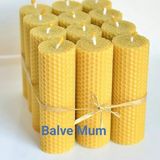 Balve Mum 12 Adet Sarma Balmumu Mum 11 cm x 3.5 cm Hafif Bal Kokulu Doğal Ürün