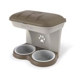 Bama Duvara Asılan Mama Standı Boz Kahverengi 48x27x42h Kedi Köpek Mama Askılığı