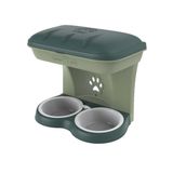 Bama Duvara Asılan Mama Standı Yeşil 48x27x42h | Köpek ve Kedi Mama Askısı