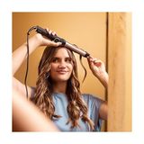 Bamba Surfcare Curly Sphere Saç Maşası, 28 mm Seramik ve Turmalin Silindir, Daha Az Elektriklenme, LCD Ekran, 120-210°C, 360° Döner 1,8 M Kablo, Otomatik Kapanma, Soğuk Uç - Option-1 - 00-Siyah