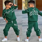 Bambam Erkek Çocuk 3 Iplik Şardonlu Alt Üst Eşofman TAKIMI-431131-YEŞIL - 3 - 4 Yaş