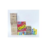 Bambamtoys Jenga Denge Oyunu - Uno - Anlat Bakalim - Zeka Kupu 4Lu Set