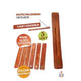 Bambapaw Doğal Ahşap Tütsü Tutacağı: Yıldız Kabartmalı Tütsülük (5 Adet) - Ruhsal Huzur İçin