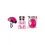 Bambapaw Furkan Toys Pembe Bisiklet Scooter Kask Dizlik Dirseklik Koruyucu Set