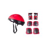 Bambapaw Kırmızı Bisiklet Scooter Kask Dizlik Dirseklik Koruyucu Set