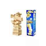 Bambapaw Oyuncak Jenga Ahşap Denge Taktik Oyunu Senka 57 Parça Büyük Boy Soy 0013