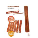 Bambapaw Pratik Ve Şık 2'Li Ahşap Yıldız Kabartmalı Tütsü Tutacağı Seti - Doğal Görünümde Ahşap Tütsülükler