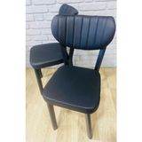Bambeds Mobilya 2 Adet Elma Sandalye Deri Mutfak Salon Yemek Odası Sandalyesi Metal Ayak - Siyah