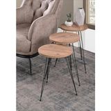 Bambeds Mobilya 3'lü Yuvarlak Zigon Sehpa, Çay Sehpası, Modern Tasarım ve 52 cm Yükseklik