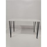 Bambeds Mobilya 60×120 Beyaz Metal Ayaklı Masa Mutfak Masası Çalışma Masası Bilgisayar Masası