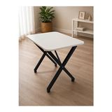 Bambeds Mobilya 60X90 x Ayak Masa Balkon Masası Ders Çalışma Masası - Beyaz