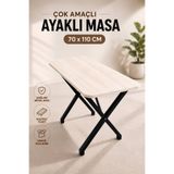 BAMBEDS MOBİLYA 70x110 cm Çok Amaçlı Masa | Balkon Masası | Çalışma Masası