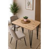 BAMBEDS MOBİLYA Masa 60x90 Metal Ayaklı Mutfak ve Yemek Masası