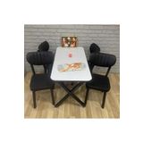 Bambeds Mobilya Masa Takımı, Yemek Masası, Mutfak Masası, 70X110beyaz Elma 4Lü Sandalye