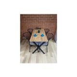 Bambeds Mobilya Masa Takımı, Yemek Masası, Mutfak Masası, Balkon Masası - 60X120 - Çam - 120x60