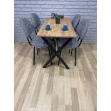 Bambeds Mobilya Masa Takımı, Yemek Masası, Mutfak Masası, Balkon Masası - 60X120 Çam