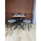 Bambeds Mobilya Masa Takımı, Yemek Masası, Mutfak Masası, Balkon Masası - 70X110 Çam 4 Güneş Sandalye