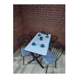 Bambeds Mobilya Masa Takımı, Yemek Masası, Mutfak Masası, Balkon Masası - 70X110