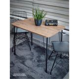 Bambeds Mobilya Metal Ayaklı 60X90 cm Eclipse 2022 Mutfak Masası Balkon Masası Çalışma Masası - 60 x 90 - Atlantik Çam