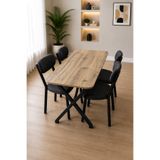 BAMBEDS MOBİLYA Mira Elma Sandalye 70x110 Yemek Masası Mutfak Masası 4 Kişilik Masa Sandalye Takımı