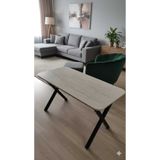 BAMBEDS MOBİLYA Treverten Masa Yemek Masası Balkon Masası Çalışma Masası 60x120 Tek Masa