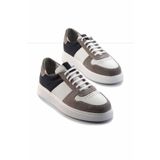 Bambi 02 E014400568 Gri Lacivert Süet Hakiki Deri Erkek Sneaker
