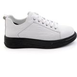Bambi Beyaz Baskılı Hakiki Deri Erkek Sneaker E01080216843