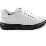 Bambi Beyaz Baskılı Hakiki Deri Erkek Sneaker E01080221143