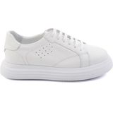 Bambi Beyaz Baskılı Hakiki Deri Erkek Sneaker E01811256003