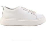 Bambi Beyaz Hakiki Deri Erkek Sneaker E01011032503