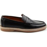 Bambi Black Genuine Leather Men's Espadrilles E01079709003 - Siyah