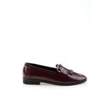 Bambi Bordo Kadın Loafer Ayakkabı K01212011012