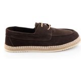 Bambi Brown Genuine Leather Men's Espadrilles E01698689102 - Kahve