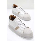 Bambi E01585200703 Beyaz Yeşil Leather Erkek Sneaker
