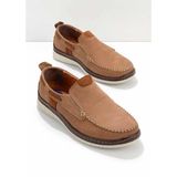 Bambi E01733304001 Kum Nubuk Leather Erkek Casual Ayakkabı