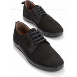 Bambi E01733701601 Siyah Nubuk Leather Erkek Casual Ayakkabı