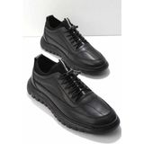 Bambi E01759091003 Siyah Leather Erkek Casual Ayakkabı