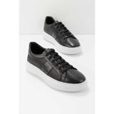 Bambi E01901537903 Siyah Leather Erkek Sneaker